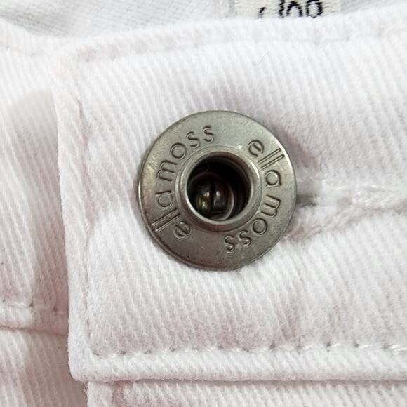 Ella Moss Jeans Womens 6/28 White High Waist Straight Leg Stretch Denim Ankle - Picture 2 of 13